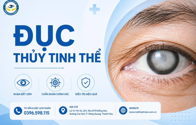ĐỤC THỦY TINH THỂ (CƯỜM KHÔ): DẤU HIỆU NHẬN BIẾT VÀ PHƯƠNG PHÁP ĐIỀU TRỊ KHÔNG ĐAU